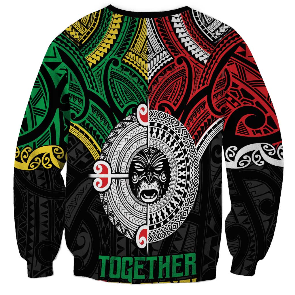 Aotearoa and Cook Islands Mo Te Tiriti Sweatshirt New Zealand Honour The Treaty Ake!Ake!Ake! LT9 - Polynesian Pride