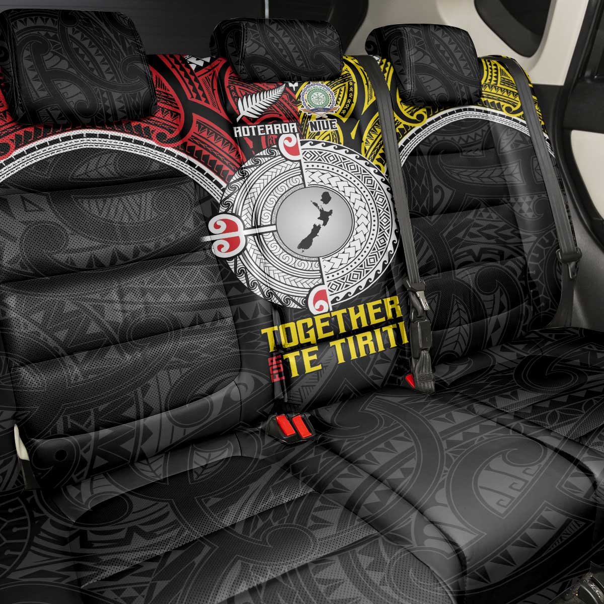 Aotearoa and Niue Mo Te Tiriti Back Car Seat Cover New Zealand Honour The Treaty Ake!Ake!Ake!