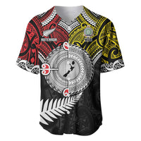 Aotearoa and Niue Mo Te Tiriti Baseball Jersey New Zealand Honour The Treaty Ake!Ake!Ake! LT9 Gold - Polynesian Pride