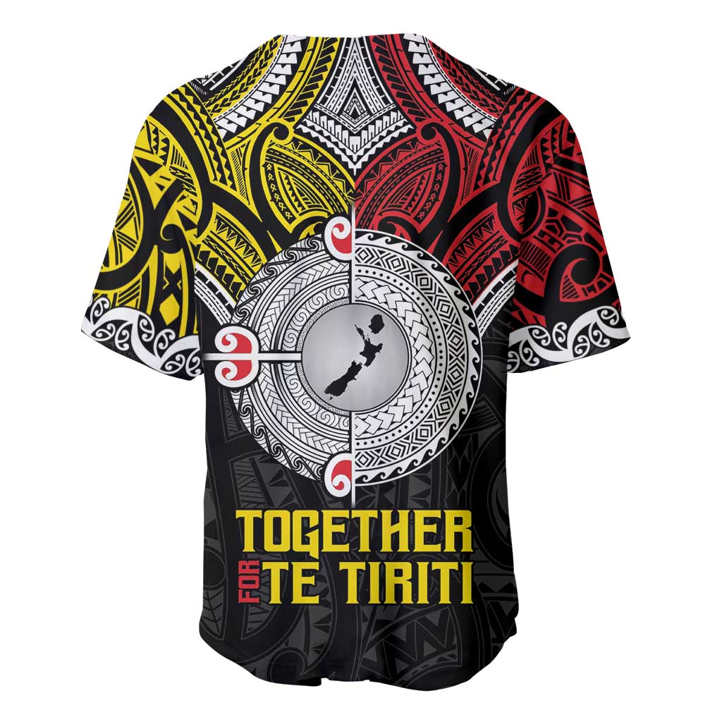 Aotearoa and Niue Mo Te Tiriti Baseball Jersey New Zealand Honour The Treaty Ake!Ake!Ake! LT9 - Polynesian Pride