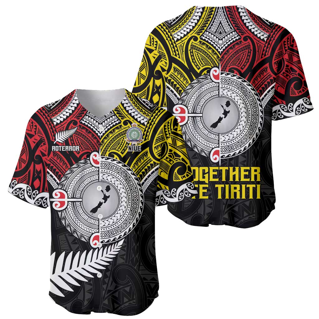 Aotearoa and Niue Mo Te Tiriti Baseball Jersey New Zealand Honour The Treaty Ake!Ake!Ake! LT9 - Polynesian Pride