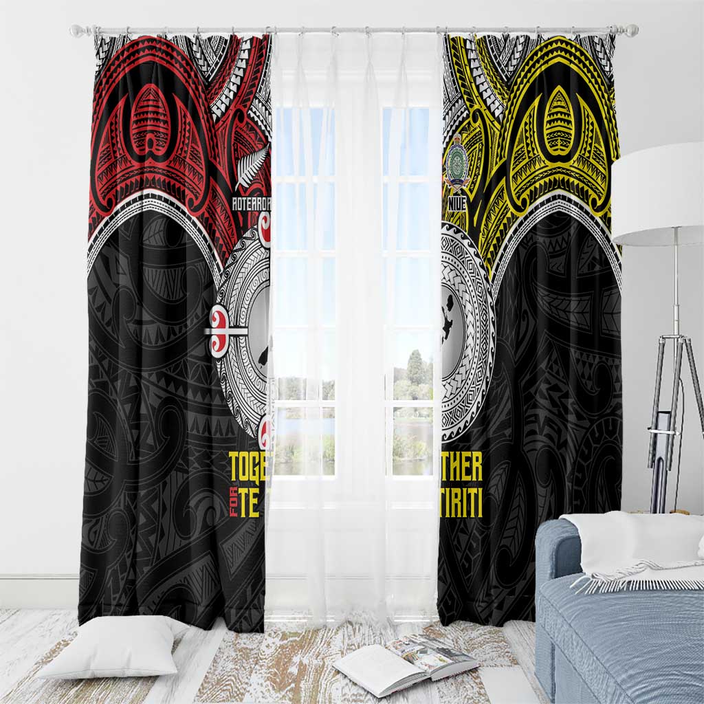 Aotearoa and Niue Mo Te Tiriti Window Curtain New Zealand Honour The Treaty Ake!Ake!Ake!