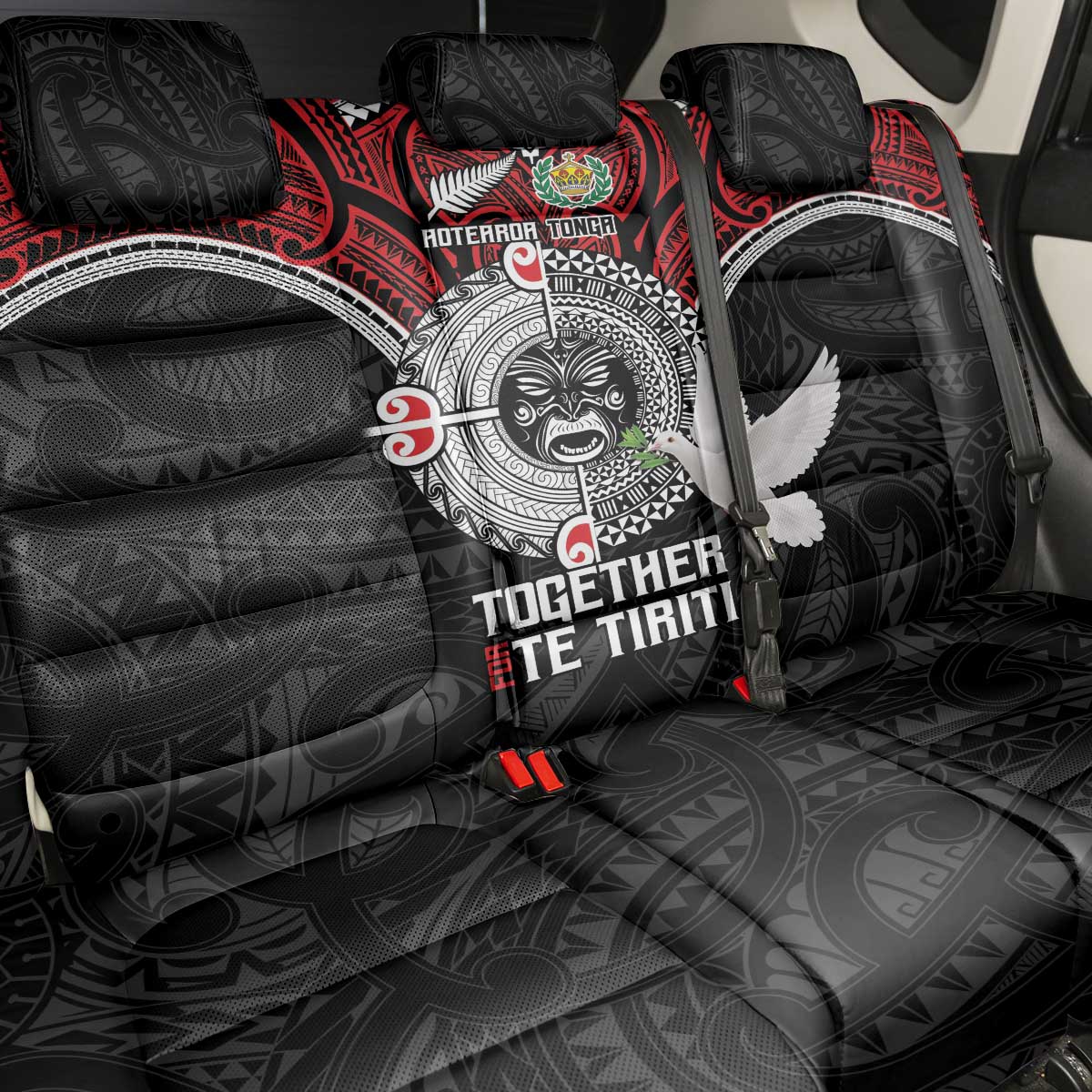 Aotearoa and Tonga Mo Te Tiriti Back Car Seat Cover New Zealand Honour The Treaty Ake!Ake!Ake!