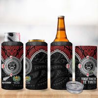 Aotearoa and Tonga Mo Te Tiriti 4 in 1 Can Cooler Tumbler New Zealand Honour The Treaty Ake!Ake!Ake!