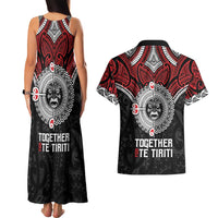 Aotearoa and Tonga Mo Te Tiriti Couples Matching Tank Maxi Dress and Hawaiian Shirt New Zealand Honour The Treaty Ake!Ake!Ake!