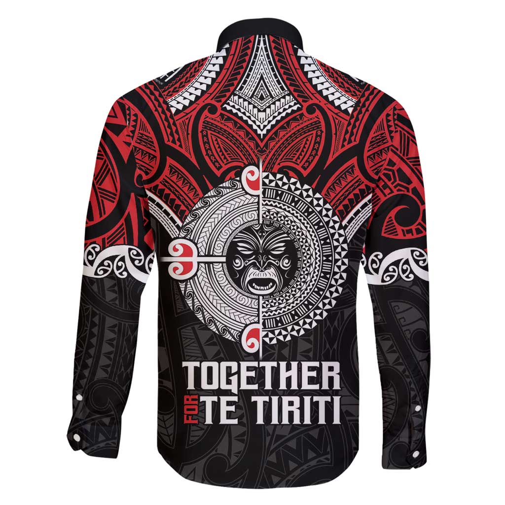 Aotearoa and Tonga Mo Te Tiriti Family Matching Long Sleeve Bodycon Dress and Hawaiian Shirt New Zealand Honour The Treaty Ake!Ake!Ake! LT9 - Polynesian Pride