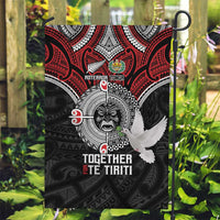 Aotearoa and Tonga Mo Te Tiriti Garden Flag New Zealand Honour The Treaty Ake!Ake!Ake! LT9 Garden Flag Red - Polynesian Pride