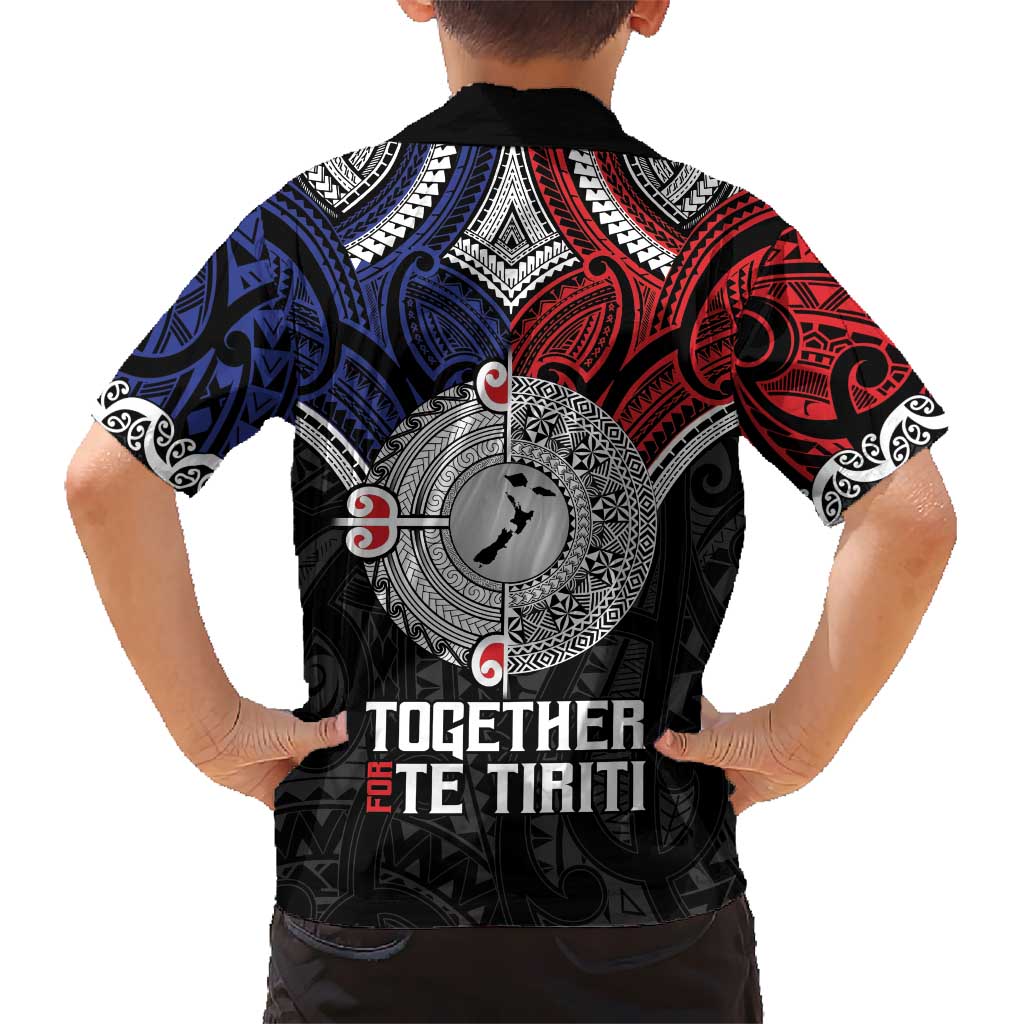 Aotearoa and Samoa Mo Te Tiriti Kid Hawaiian Shirt Tangata Moana Stand with Tangata Whenua LT9 - Polynesian Pride