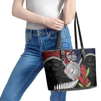 Aotearoa and Samoa Mo Te Tiriti Leather Tote Bag Tangata Moana Stand with Tangata Whenua LT9 - Polynesian Pride
