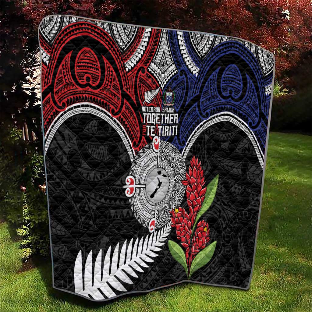 Aotearoa and Samoa Mo Te Tiriti Quilt Tangata Moana Stand with Tangata Whenua LT9 - Polynesian Pride