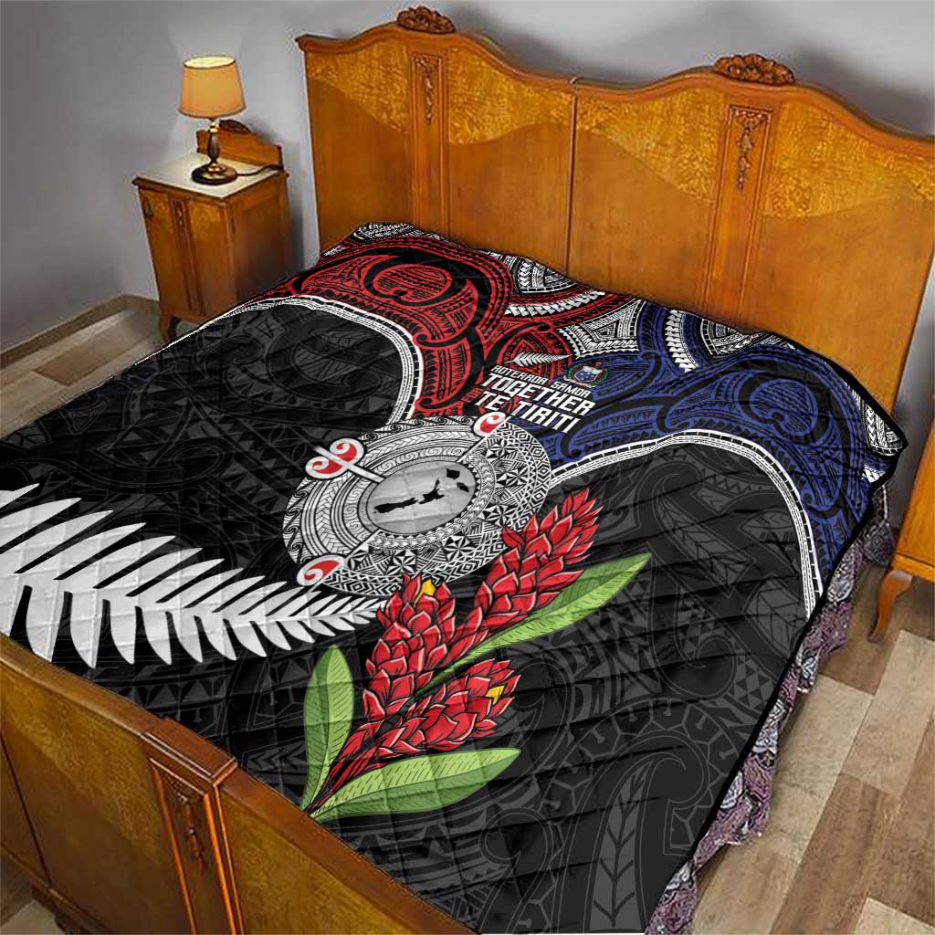 Aotearoa and Samoa Mo Te Tiriti Quilt Tangata Moana Stand with Tangata Whenua LT9 - Polynesian Pride