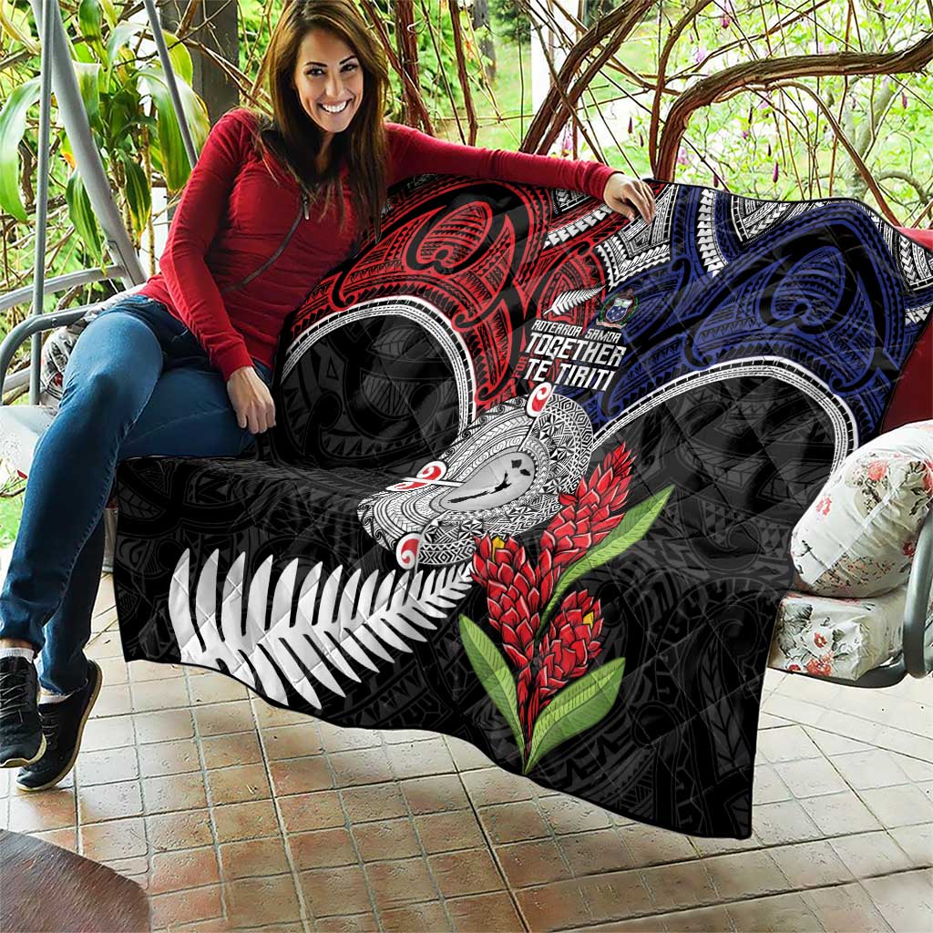 Aotearoa and Samoa Mo Te Tiriti Quilt Tangata Moana Stand with Tangata Whenua LT9 - Polynesian Pride