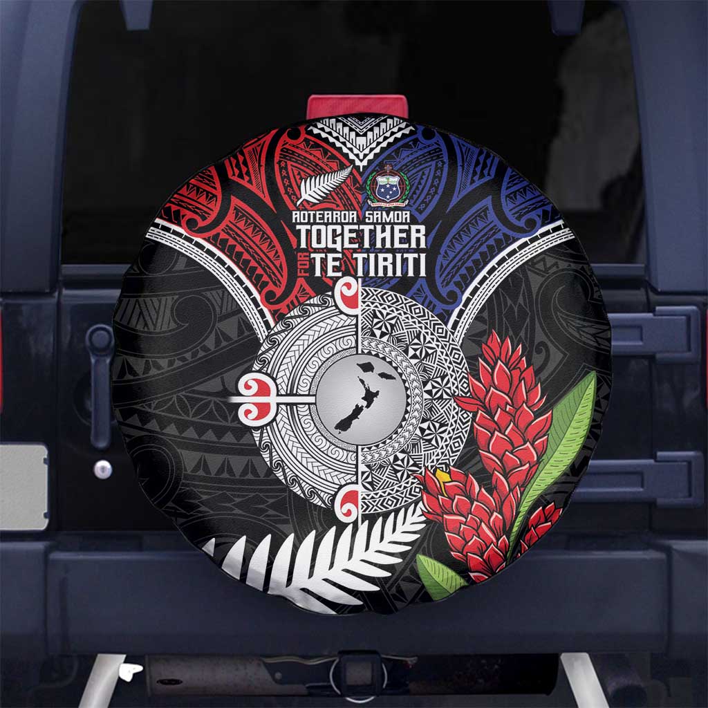 Aotearoa and Samoa Mo Te Tiriti Spare Tire Cover Tangata Moana Stand with Tangata Whenua LT9 - Polynesian Pride