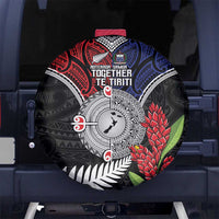 Aotearoa and Samoa Mo Te Tiriti Spare Tire Cover Tangata Moana Stand with Tangata Whenua LT9 - Polynesian Pride