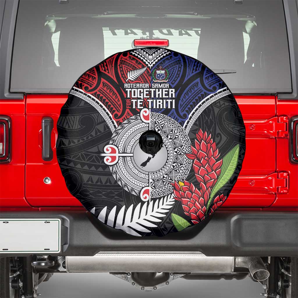 Aotearoa and Samoa Mo Te Tiriti Spare Tire Cover Tangata Moana Stand with Tangata Whenua LT9 - Polynesian Pride