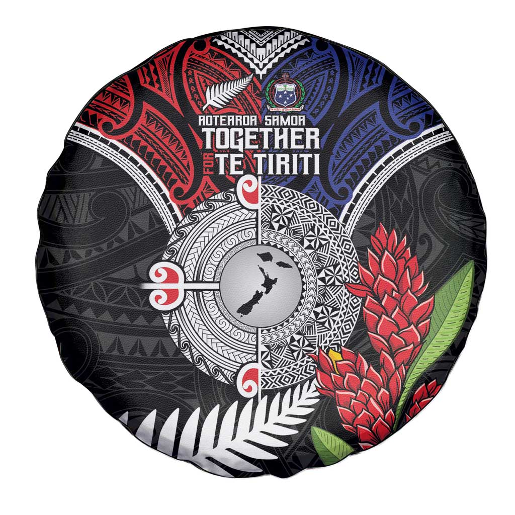 Aotearoa and Samoa Mo Te Tiriti Spare Tire Cover Tangata Moana Stand with Tangata Whenua LT9 - Polynesian Pride
