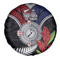 Aotearoa and Samoa Mo Te Tiriti Spare Tire Cover Tangata Moana Stand with Tangata Whenua LT9 - Polynesian Pride