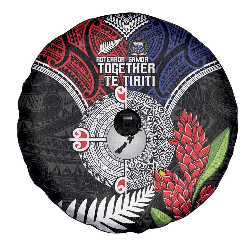 Aotearoa and Samoa Mo Te Tiriti Spare Tire Cover Tangata Moana Stand with Tangata Whenua LT9 - Polynesian Pride