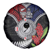 Aotearoa and Samoa Mo Te Tiriti Spare Tire Cover Tangata Moana Stand with Tangata Whenua LT9 - Polynesian Pride