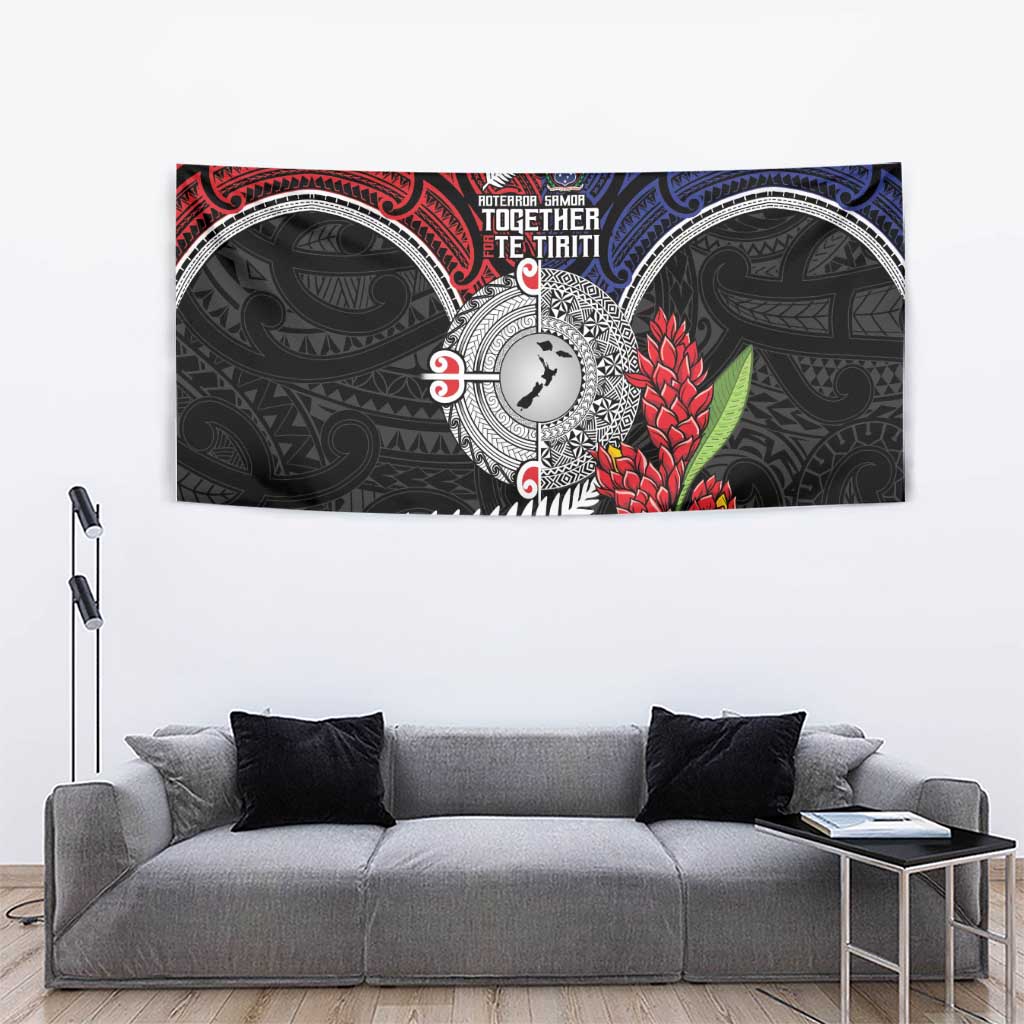 Aotearoa and Samoa Mo Te Tiriti Tapestry Tangata Moana Stand with Tangata Whenua LT9 - Polynesian Pride