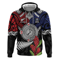 Aotearoa and Samoa Mo Te Tiriti Zip Hoodie Tangata Moana Stand with Tangata Whenua