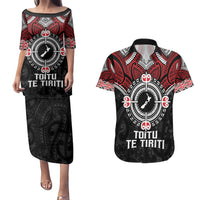Aotearoa Proud To Be Maori Couples Matching Puletasi and Hawaiian Shirt New Zealand Fight Together