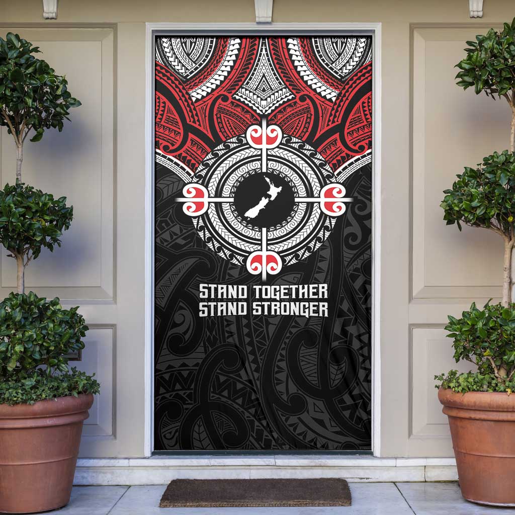 Aotearoa Proud To Be Maori Door Cover New Zealand Fight Together - Polynesian Pride