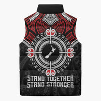 Aotearoa Proud To Be Maori Sleeveless Puffer Jacket New Zealand Fight Together - Polynesian Pride