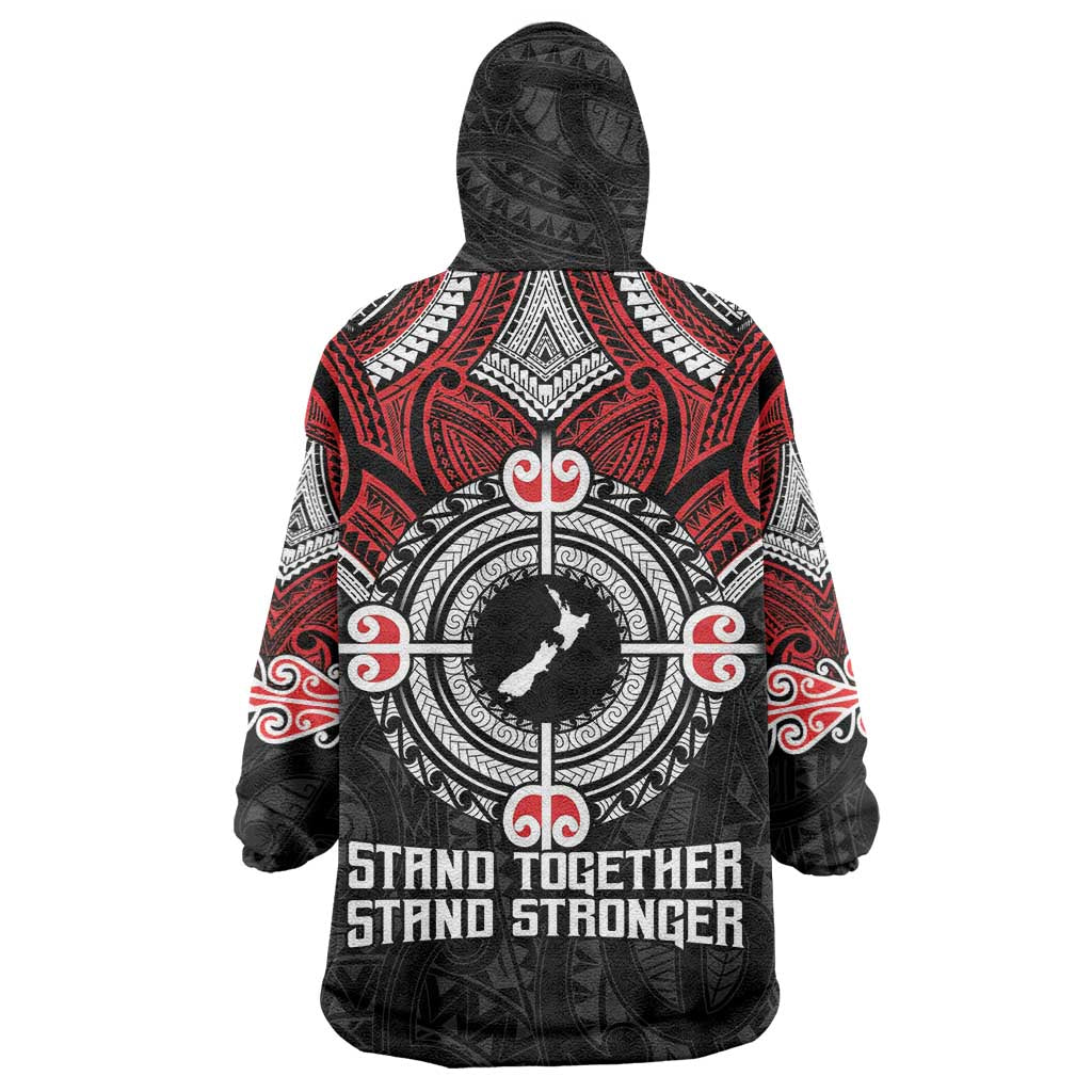 Aotearoa Proud To Be Maori Wearable Blanket Hoodie New Zealand Fight Together