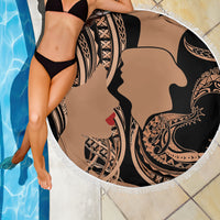 Personalised Valentines Day Romantic Lovers Beach Blanket LT9 - Polynesian Pride