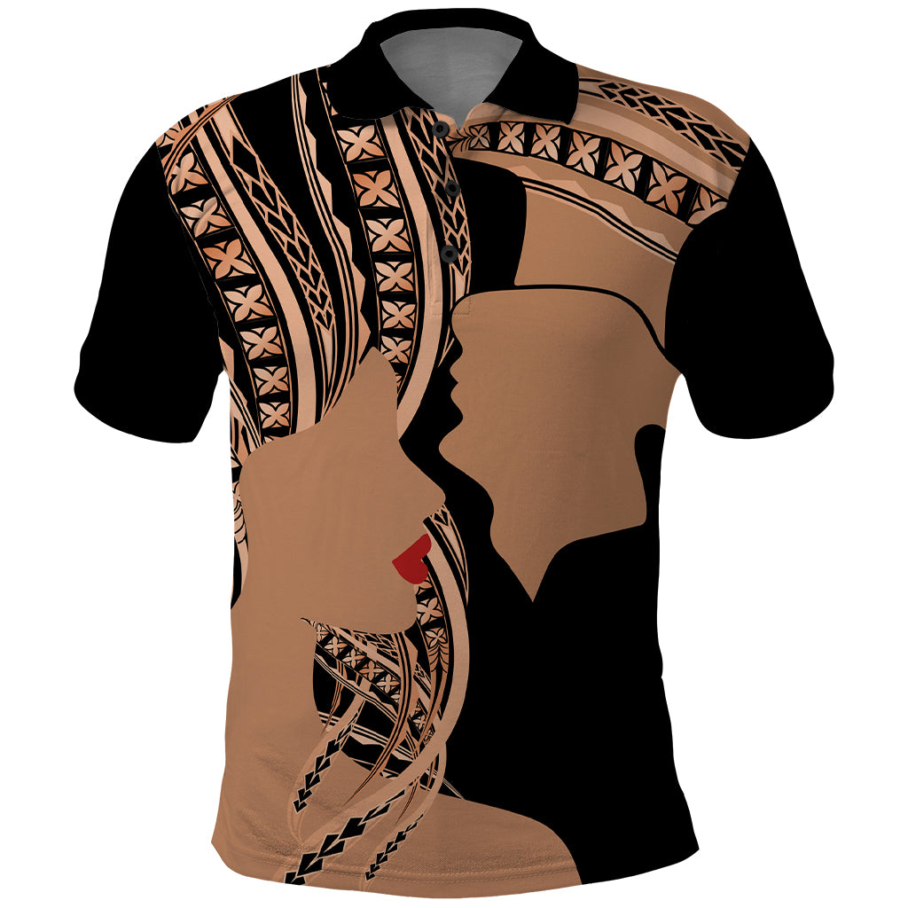 Personalised Valentines Day Romantic Lovers Polo Shirt LT9 Gold - Polynesian Pride