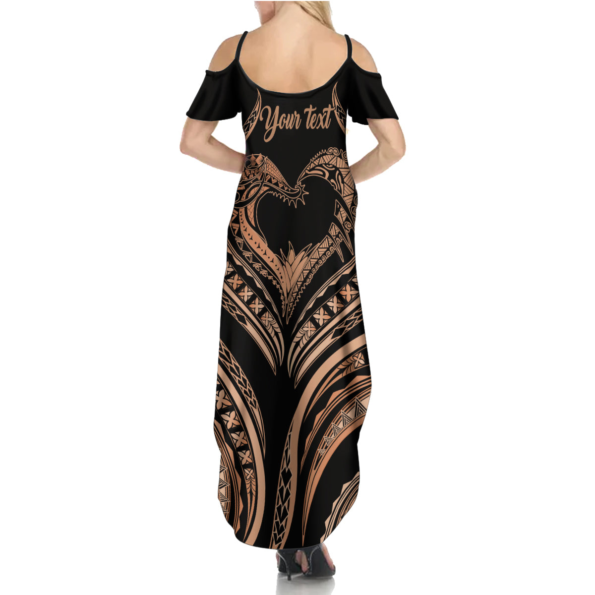 Personalised Valentines Day Romantic Lovers Summer Maxi Dress LT9 - Polynesian Pride