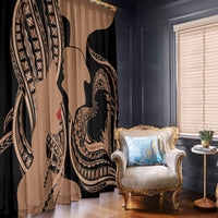 Personalised Valentines Day Romantic Lovers Window Curtain LT9 - Polynesian Pride