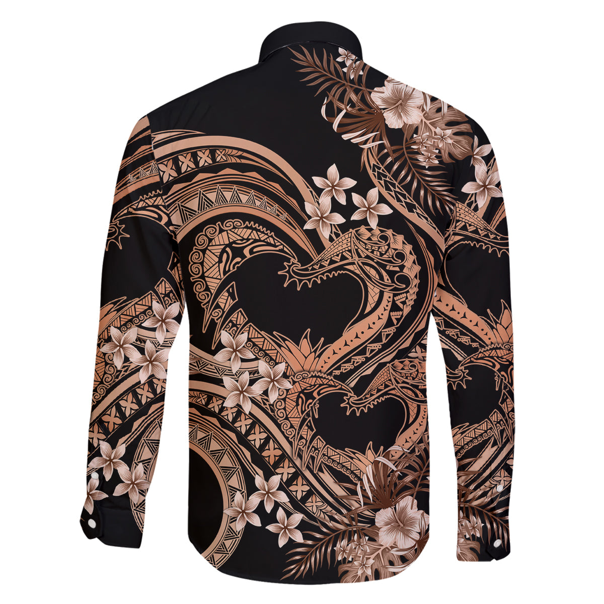 Polynesia Valentines Day Forever In My Heart Tattoo Family Matching Tank Maxi Dress and Hawaiian Shirt Gold Style LT9 - Polynesian Pride