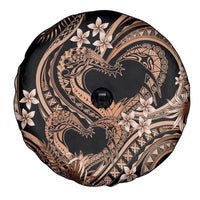 Polynesia Valentines Day Forever In My Heart Tattoo Spare Tire Cover Gold Style LT9 - Polynesian Pride