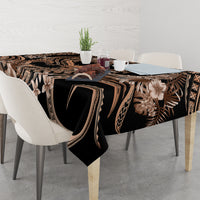 Polynesia Valentines Day Forever In My Heart Tattoo Tablecloth Gold Style LT9 - Polynesian Pride