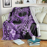 Polynesia Valentines Day Forever In My Heart Tattoo Blanket Purple Style LT9 Purple - Polynesian Pride