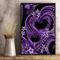 Polynesia Valentines Day Forever In My Heart Tattoo Canvas Wall Art Purple Style LT9 - Polynesian Pride
