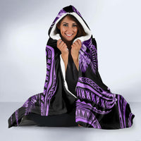 Polynesia Valentines Day Forever In My Heart Tattoo Hooded Blanket Purple Style LT9 - Polynesian Pride