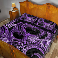 Polynesia Valentines Day Forever In My Heart Tattoo Quilt Bed Set Purple Style LT9 - Polynesian Pride