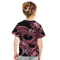 Polynesia Valentines Day Forever In My Heart Tattoo Kid T Shirt Pink Style LT9 - Polynesian Pride