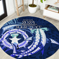 Personalised Northern Mariana Islands Round Carpet Commonwealth Day 2024