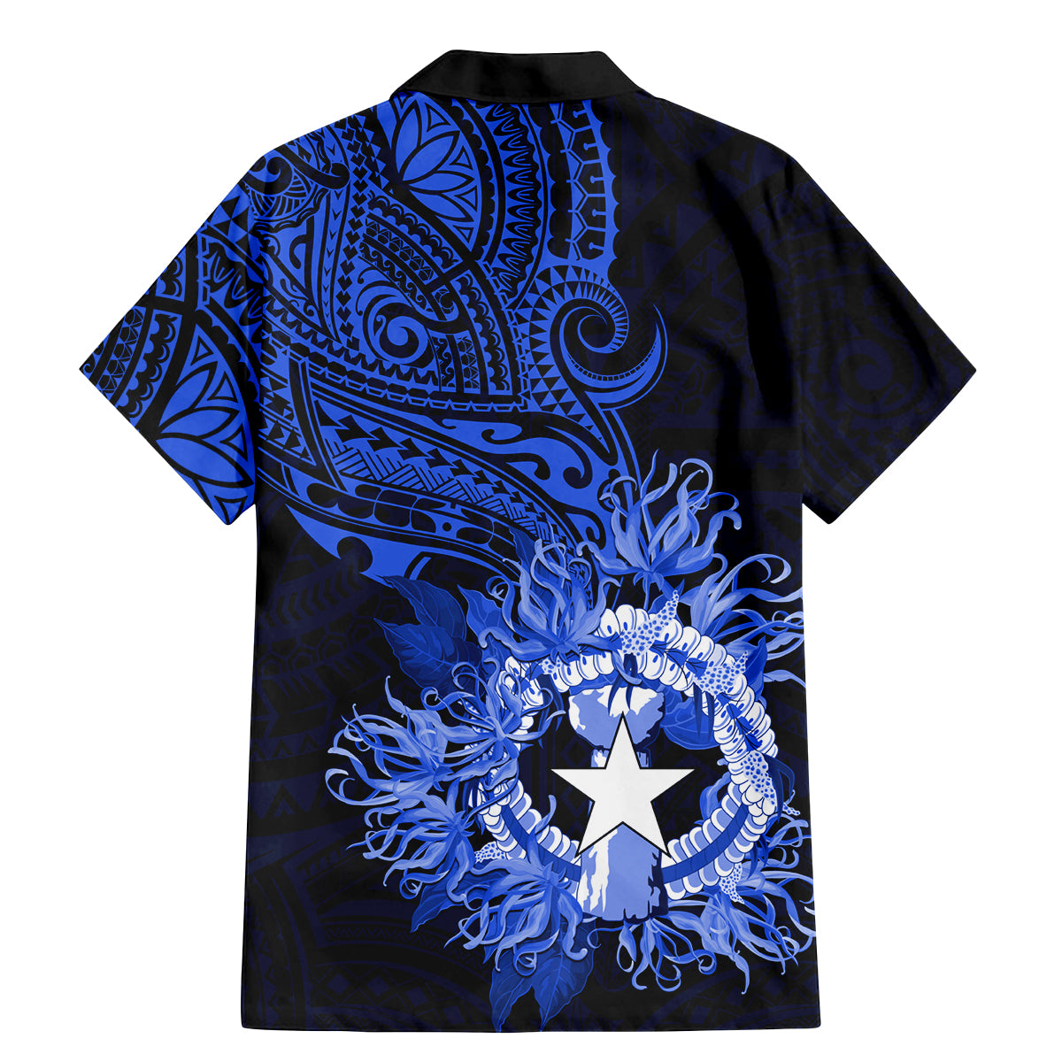 Northern Mariana Islands Ylang-ylang Mwarmwar Family Matching Mermaid Dress and Hawaiian Shirt Polynesian Blue Style LT9 - Polynesian Pride