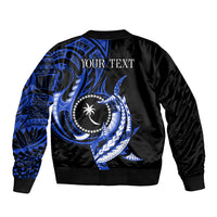 Personalised Chuuk FSM Culture Day Sleeve Zip Bomber Jacket Hammerhead Shark Tattoo 2024 LT9 - Polynesian Pride