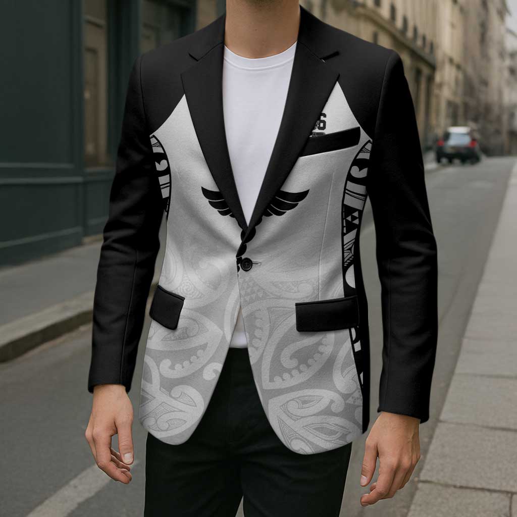 New Zealand Nurse RN 2026 Personalised Blazer White Maori Pattern Cultural Pride