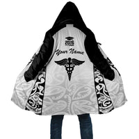 New Zealand Nurse RN 2026 Personalised Cloak White Maori Pattern Cultural Pride LT9 Unisex White - Polynesian Pride