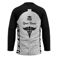 New Zealand Nurse RN 2026 Personalised Hockey Jersey White Maori Pattern Cultural Pride