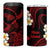 Hawaii Maui Islands Pacific Plumeria 4 in 1 Can Cooler Tumbler Red Polynesian Tattoo