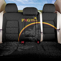 Papua New Guinea 50th Independence Day Back Car Seat Cover Simple Oro Tapa Pattern - Polynesian Pride