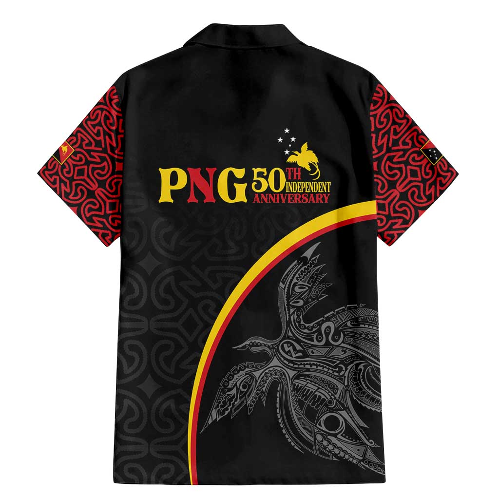Papua New Guinea 50th Independence Day Family Matching Mermaid Dress and Hawaiian Shirt Simple Oro Tapa Pattern - Polynesian Pride